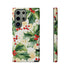 Christmas Holly on a Golden Background - Impact Resistant Phone Case Samsung Galaxy S23 Ultra Glossy